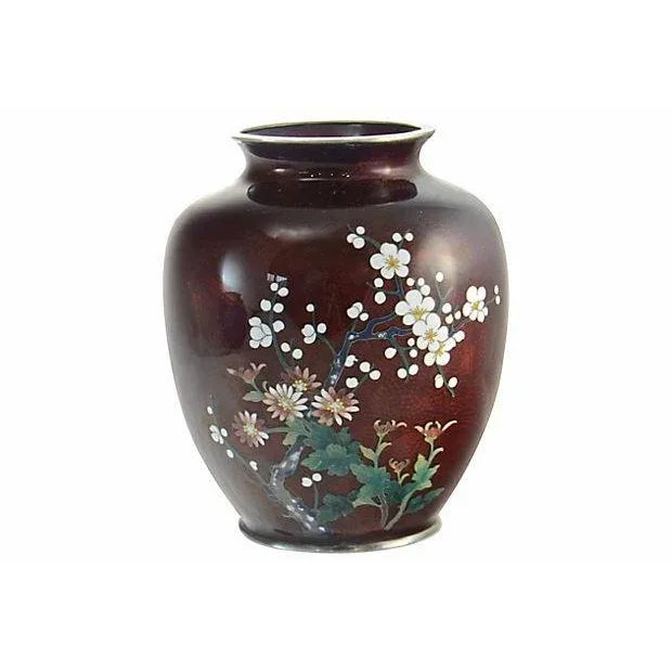 Japanese Sato Ginbari Cloisonne Vase For Sale In Chicago - Image 6 of 6