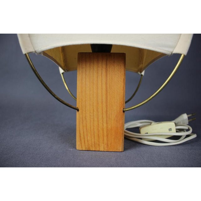 Wood Mid-Century Modern Table Lamp, 1980s For Sale - Image 7 of 11