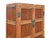 Vintage Brown Oriental Open Bars Doors Display Curio Cabinet Bookcase For Sale - Image 9 of 16