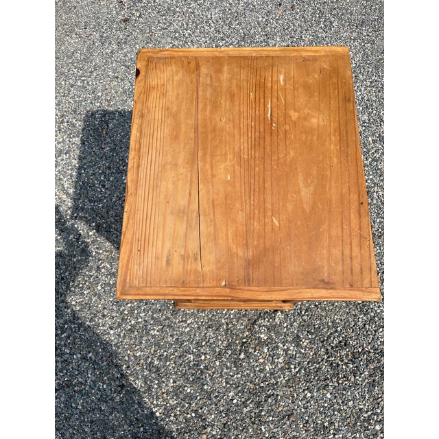 Vintage Rustic Pine Bedside Table Chairish