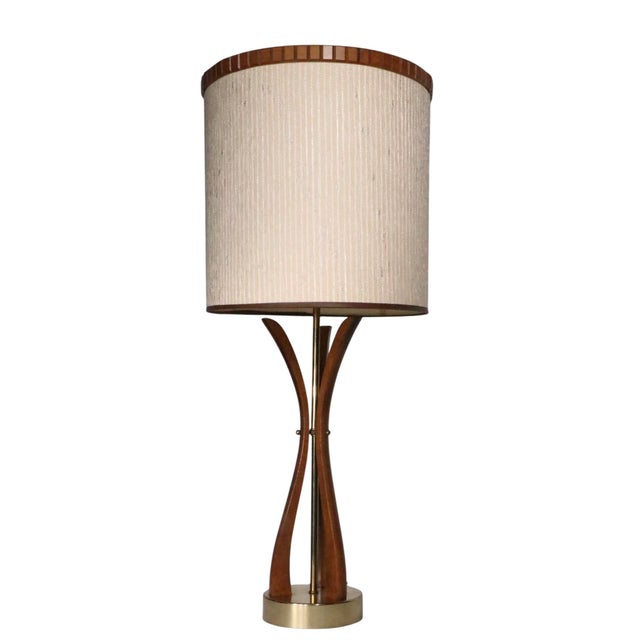 Pr. Sculptural Mid Century Table Lamps With Original Shades C 1950/60's For Sale - Image 12 of 14