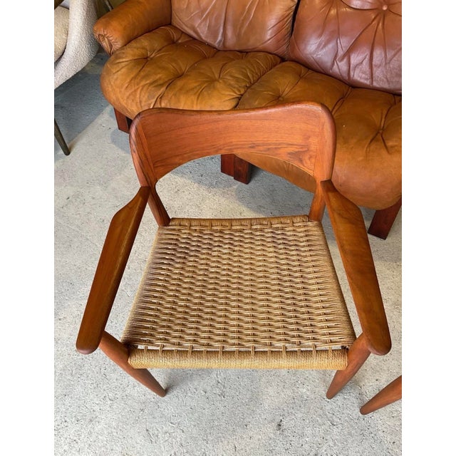 Danish Dining Carver Chairs by Arne Hovmand Olsen for Mogens Kold, Set of 2 For Sale - Image 9 of 18