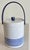 Georges Briard Vintage Nautical Navy Blue and White Striped Ice Bucket For Sale - Image 4 of 9
