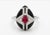 Ruby Red Natural Ruby & Diamond Ring in 18k Gold For Sale - Image 8 of 8