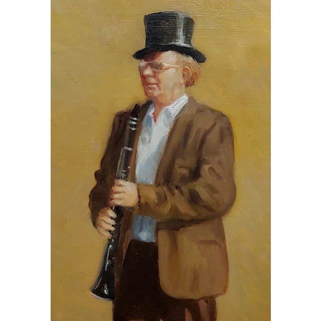American Olaf Palm -The Clarinet Player - Oil Painting For Sale - Image 3 of 9