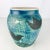 1990s 1990s Randi Kish Art Blue Textural Pottery Studio Sculpture Vase with Birds For Sale - Image 5 of 10