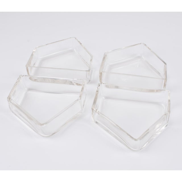 Art Deco Silver Plate and Crystal Barware Tray and Dishes by Quist, circa 1930 For Sale - Image 9 of 18