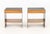Pair of Aurelien Gallet "Sumitra" Hammered Bronze and Walnut Side Tables, with single pull drawer above bottom shelf. 24"...