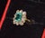 Certified Natural 2.73cts Diamond Emerald 18k Gold Dinner Halo Ring For Sale - Image 13 of 14