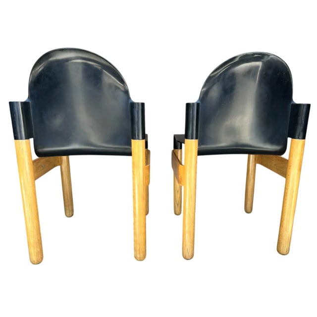 Set of 4 Sculptural Thonet Flex Chairs by Gerd Lange in Birch & Black For Sale - Image 11 of 12