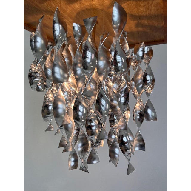 Space Age Aluminium Ceiling Light, Czechoslovakia, 1960s For Sale - Image 4 of 9