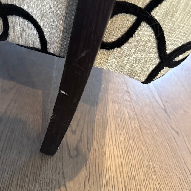 Textile Bolero Upholstered Accent Chairs by Adriana Hoyos. Sold as a Set For Sale - Image 7 of 10