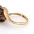 Metal Antique Victorian Ring Coral Rose Cut Diamond 14 Karat Yellow Gold Jewellery size 7 For Sale - Image 7 of 7