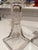 Transparent Vintage Clear Candlesticks With Etched Flowers - A Pair For Sale - Image 8 of 11