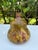 Vintage 5” Organic Studio Pottery Bottle Vase in Olive Drip Glaze For Sale - Image 4 of 11