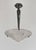 Verreries des Hanots A rare French art deco chandelier. Made around 1930. A wrought iron mounting of excellent quality...