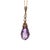 Late 20th Century Vintage 14k Yellow Gold Amethyst & Seed Pearl Necklace For Sale - Image 5 of 8