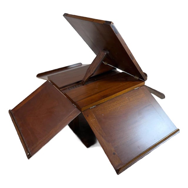Vintage Jeffersonian Revolving Book Stand / Book Box – Mahogany Early 20th C. For Sale