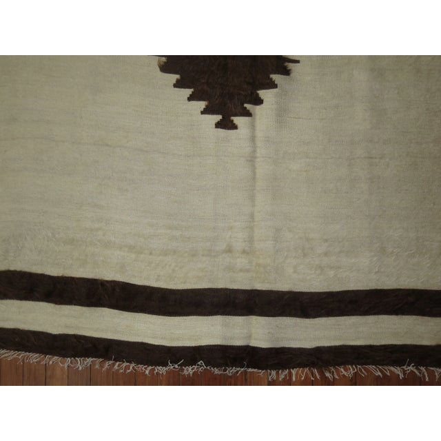 Ivory Vintage Turkish Mohair Rug - 4'6" x 6' For Sale In New York - Image 6 of 7