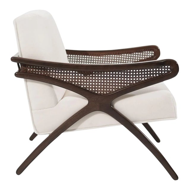 Mid-Century Modern Butterfly Lounge Chair in Mohair, Circa 1960s For Sale