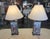 Gorgeous pair of rare Maurice Heaton “Brownstone” glass lamps, 1950’s, USA. Maurice Heaton grew up with two generations of...
