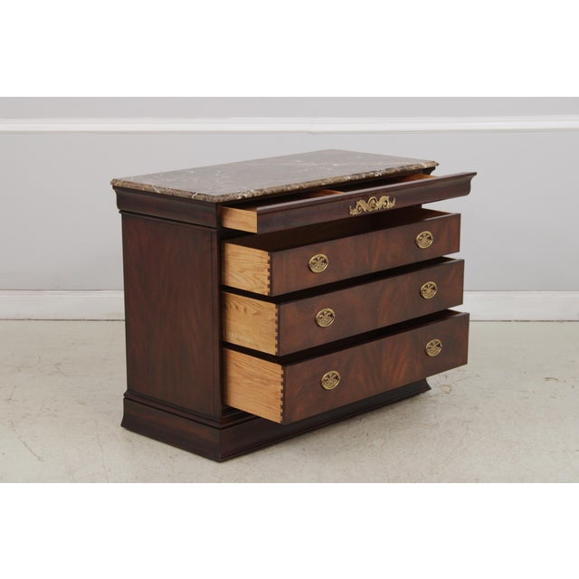 Henkel Harris Henkel Harris Model 191 Marble Top Mahogany Chest For Sale - Image 4 of 16