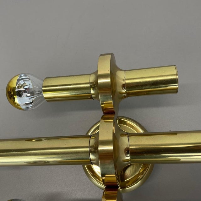 Brass Tube Torch Wall Light from Gaetano Sciolari, Italy, 1970s For Sale - Image 10 of 15