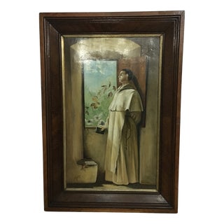 Religious Scene, 1931, Oil Painting on Board, Framed For Sale