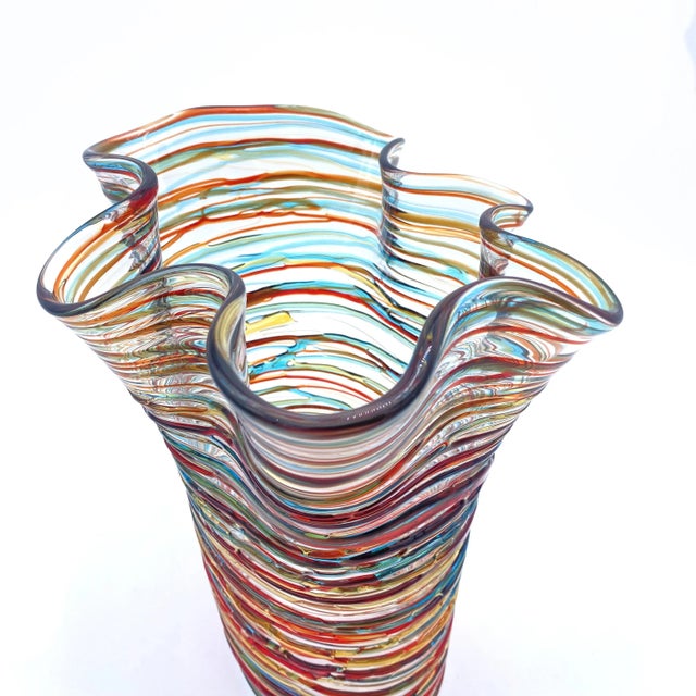 Contemporary Modern Handcrafted Murano Glass Vase from YourMurano For Sale - Image 3 of 8