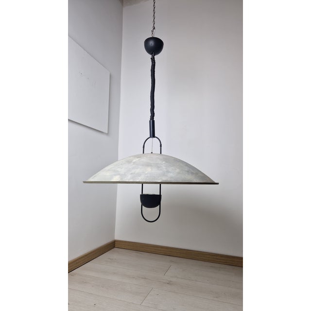 Mid-Century Modern Macumba Metal Pendant Lamp by Orni Halloween for Artemide, 1980s For Sale - Image 3 of 9