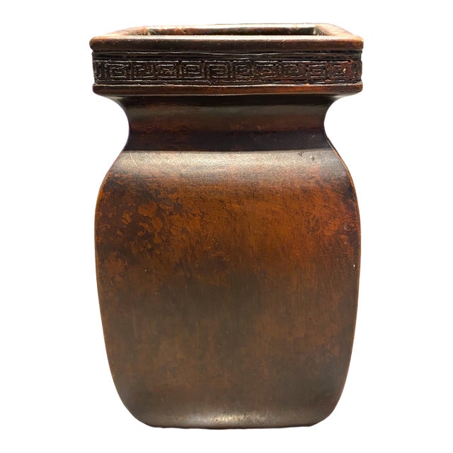 Japanese Bronze Archaistic Style Vase With Maker's Mark For Sale