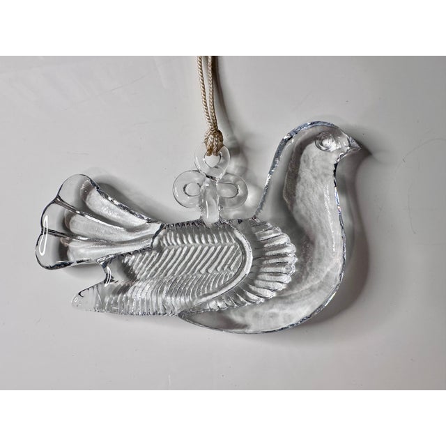 1970s Glass Art Suncatcher in the shape of a Dove by Bertil Vallien for Boda, Sweden, 1970s For Sale - Image 5 of 12