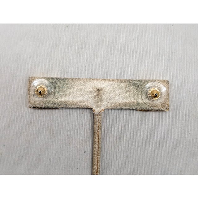 Metal Vintage 1970s Signed Napier Goldtone Square Chinese Character Pierced Earrings-2 Pieces For Sale - Image 7 of 8