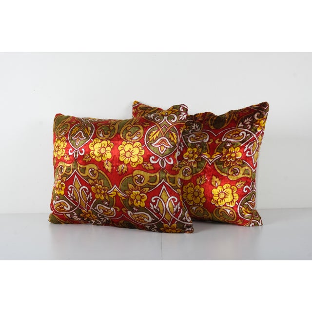 Mid-Century Modern Turkish Velvet Pillow Cover - a Pair For Sale - Image 3 of 5