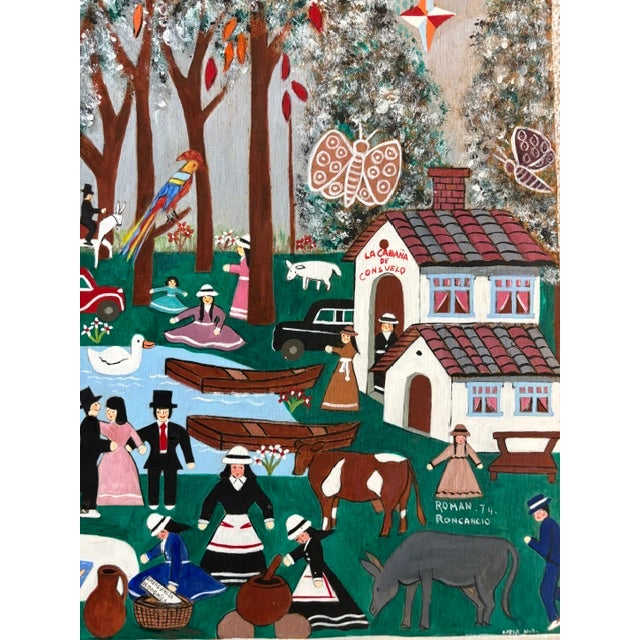 Roman Roncancio was often classified as a naïve or primitive painter illuminating the vibrance of life in Colombian...