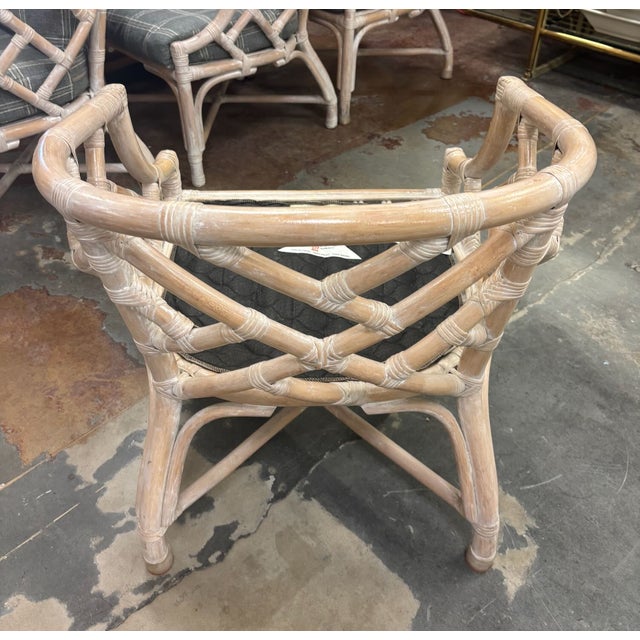 Vintage Henry Link Rattan Dining Set. Palm Beach Regency For Sale - Image 9 of 18