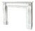 French Louis XVI Style White Carrara Marble Fireplace, 1890 For Sale