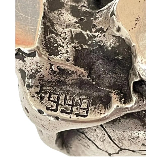 1980s Fine Contemporary .999 Silver Sculptural Paperweight For Sale In San Francisco - Image 6 of 6