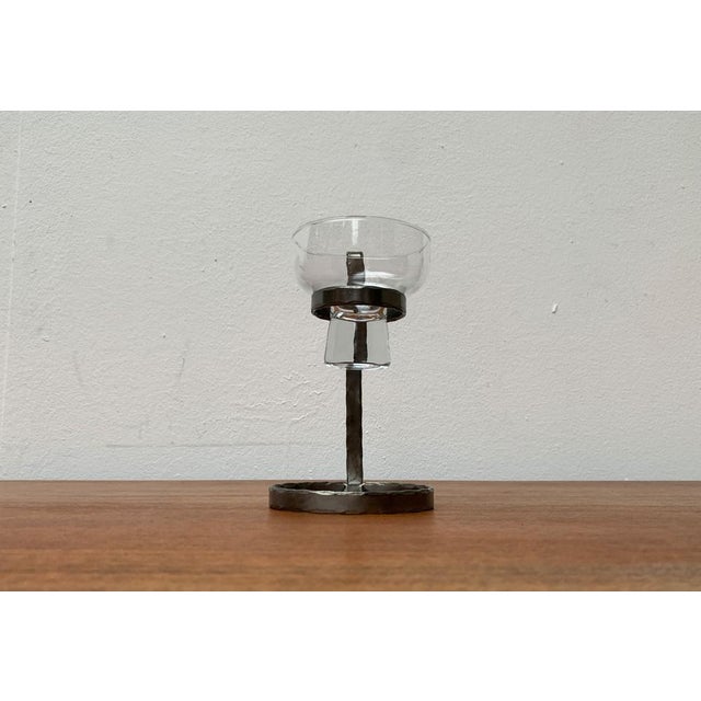 Mid-Century Danish Metal and Glass Candleholder, 1960s For Sale - Image 16 of 18