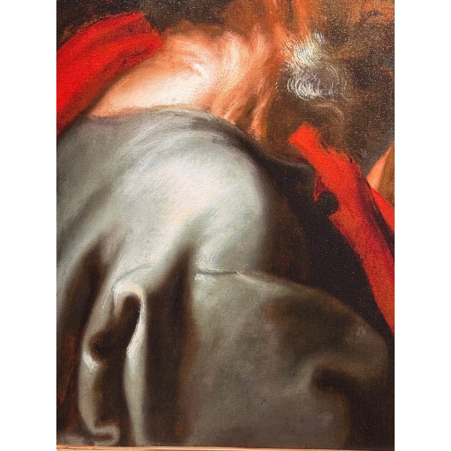 Anthony Van Dyck "The Apostle Peter" Giclée in 19th Century Spanish Carved Frame For Sale - Image 4 of 6