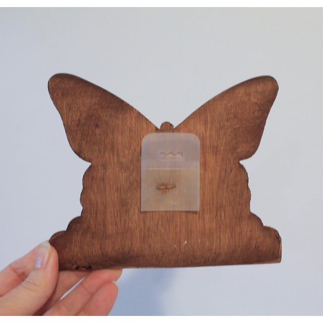 Mid 20th Century Vintage Wood Butterfly Key Holder For Sale - Image 5 of 5