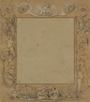 Arabesque Edging, 1830, Pencil