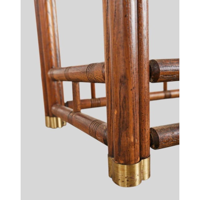 Pair of Mid-Century Faux Bamboo Etagere Shelves by Heritage For Sale - Image 9 of 11