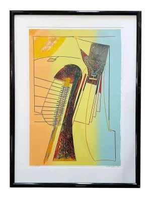 Abstract Lithograph - Signed and Dated