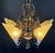 1930s Mid-West Mfg. Soleure Series Art Deco 6-Light Slip Shade Chandelier in Cast Bronze For Sale - Image 10 of 15