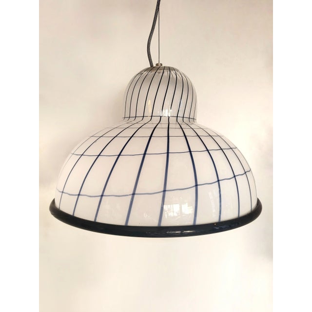 White Murano Glass Pendant Light from Fratelli Tosi, 1980s For Sale - Image 8 of 8