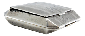 Silver Pill Box with Hinged Lid