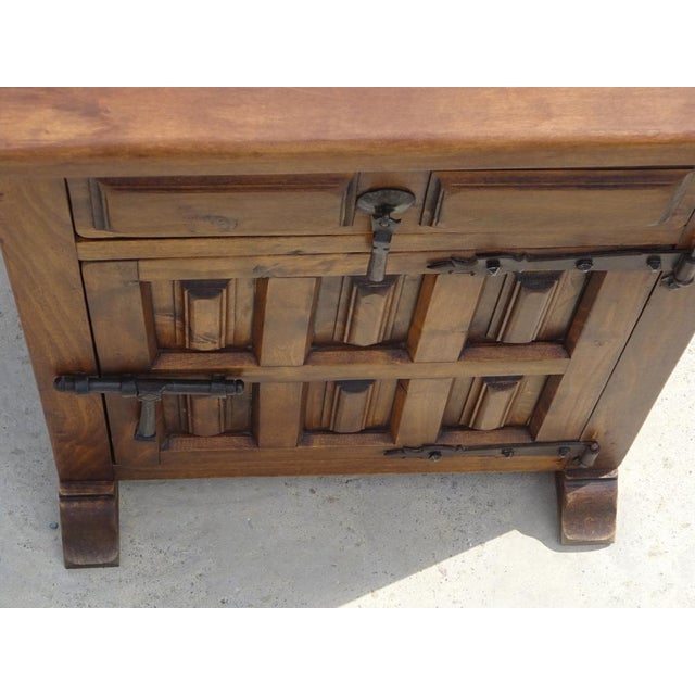 Brown Large Bedside Table in Oak, 1950s For Sale - Image 8 of 18