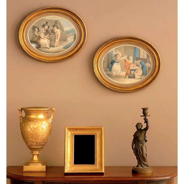 William Hamilton, The House of Cards & Barefoot, 1700s, Engravings, Framed, Set of 2 For Sale - Image 9 of 14