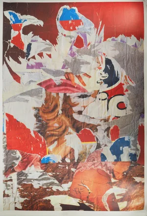 Mimmo Rotella, Torn Posters, The Hand of Liberty, Offset Lithograph